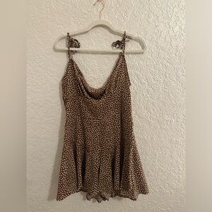 Brown Polka Dot romper